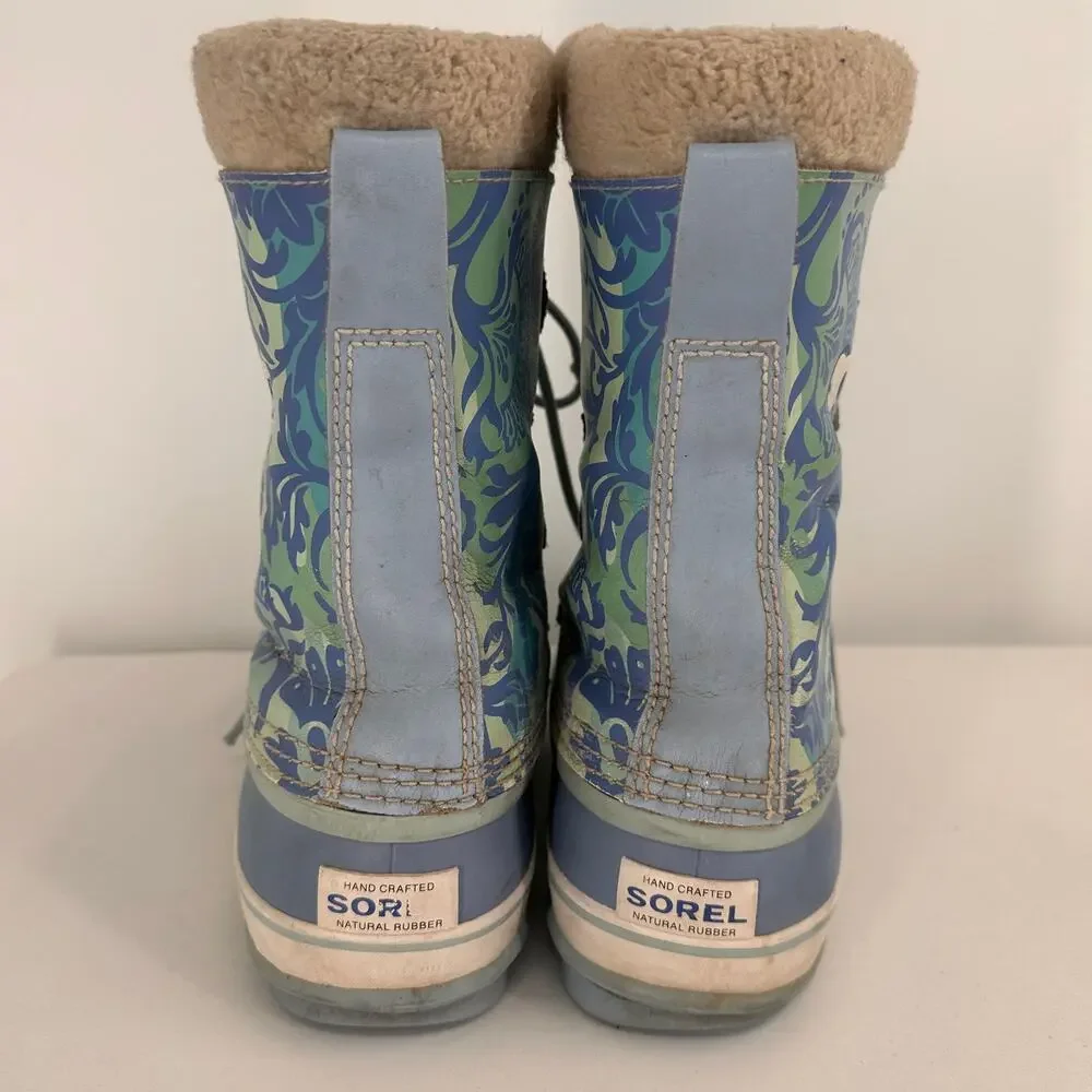 Sorel 1964 Pac Floral Waterproof Winter Boots Size 9